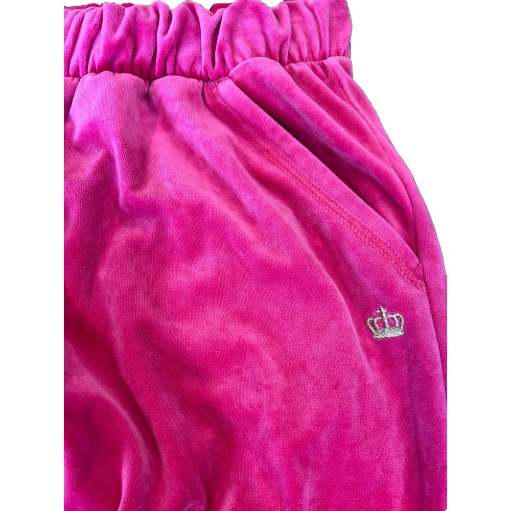 Juicy Couture Pants Girls sz Large (14) Pink Velour Joggers Cuffed fits women XS